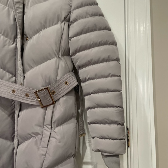 Long Hooded Puffer Jacket Grey - M - Picture 12 of 16